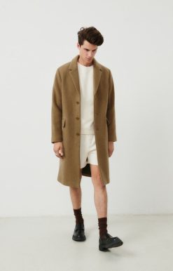 Online American Vintage Manteau Homme Bazybay Camel