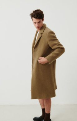 Online American Vintage Manteau Homme Bazybay Camel