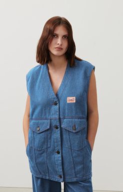 New American Vintage Veste Femme Faow Blue