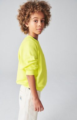 Best American Vintage Sweat Enfant Izubird Jaune Fluo