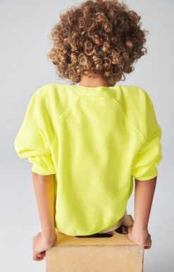 Best American Vintage Sweat Enfant Izubird Jaune Fluo