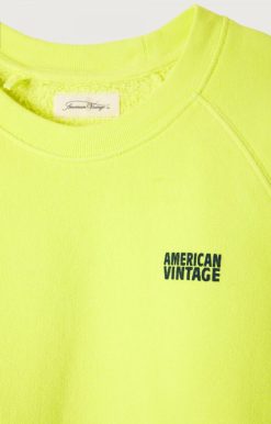 Best American Vintage Sweat Enfant Izubird Jaune Fluo