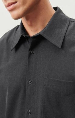 Hot American Vintage Chemise Homme Kabird Anthracite Chine