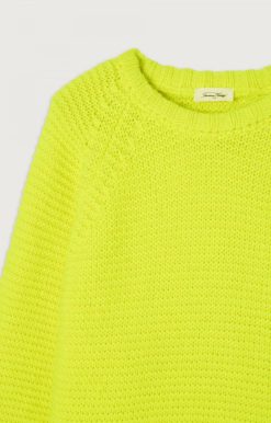 Wholesale American Vintage Pull Femme Nolcity Jaune Fluo