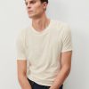 New American Vintage T-Shirt Homme Devon Blanc Casse Vintage