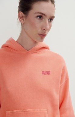 Wholesale American Vintage Sweat Femme Izubird Orange Fluo