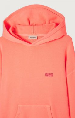 Wholesale American Vintage Sweat Femme Izubird Orange Fluo