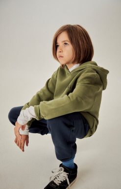 Hot American Vintage Sweat Enfant Izubird Kaki Vintage