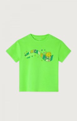 Online American Vintage T-Shirt Enfant Fizvalley Absinthe Fluo